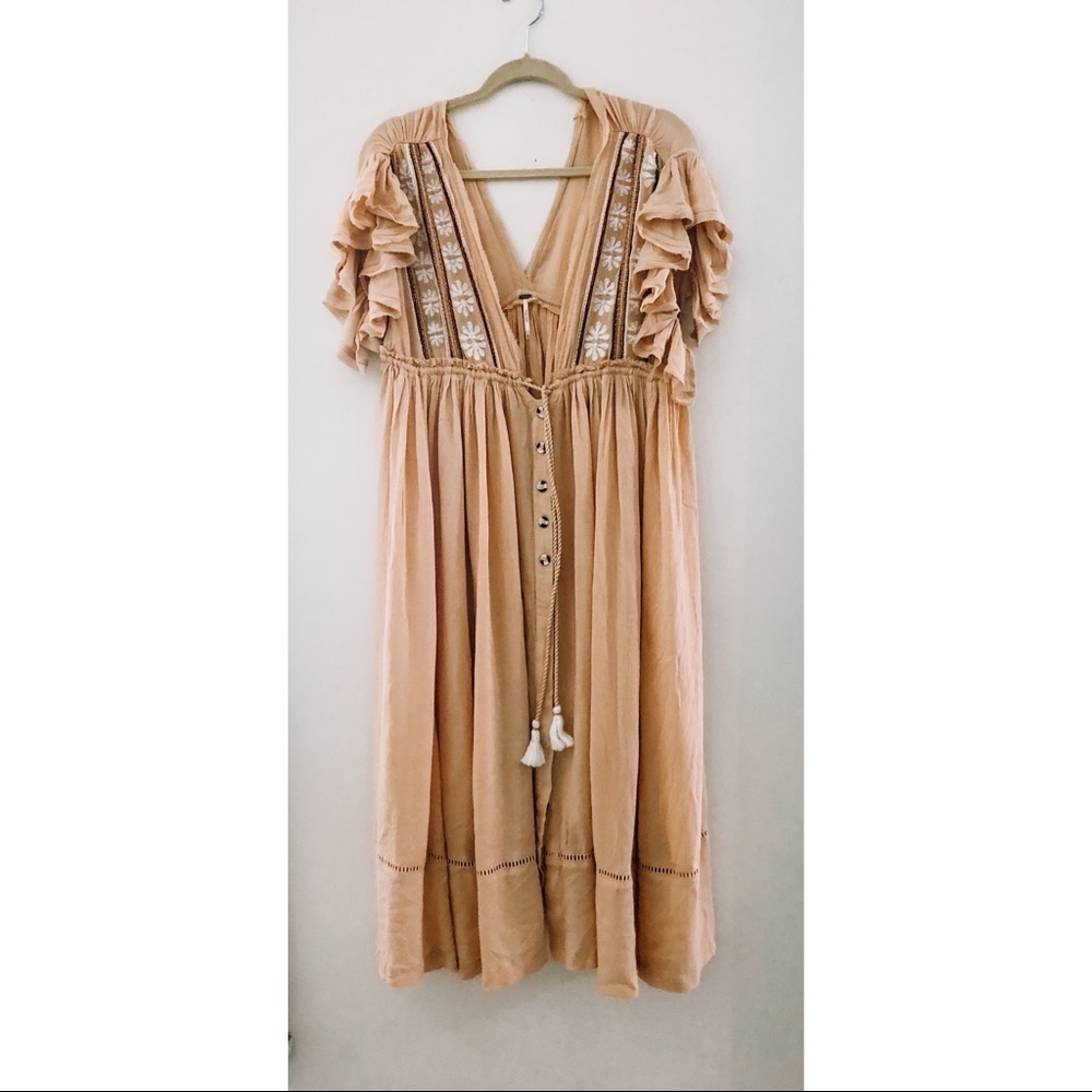 NWT Free People Flowy Maxi Dress-Peach